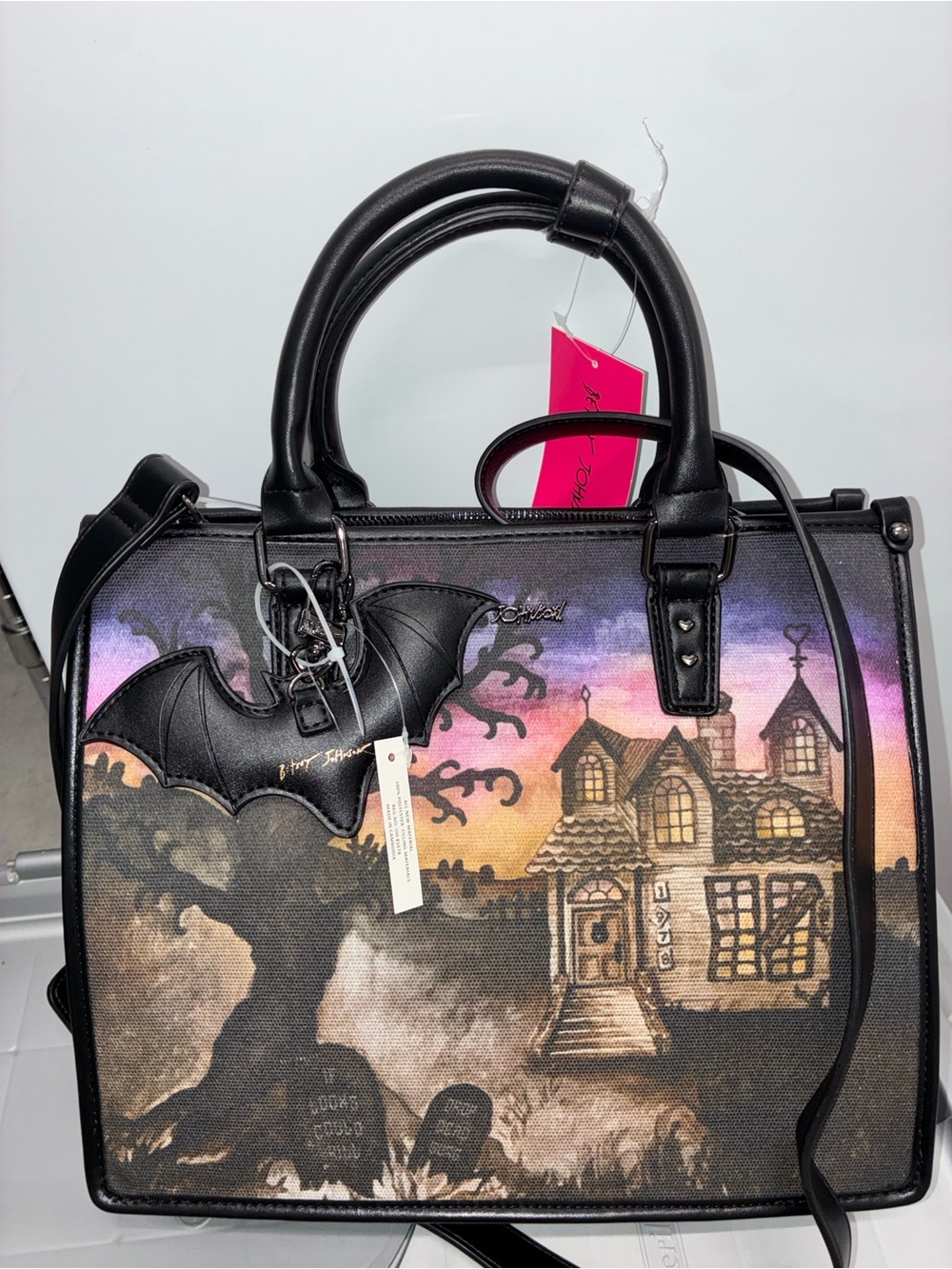 Betsey Johnson Spooky scene crossbody satchel